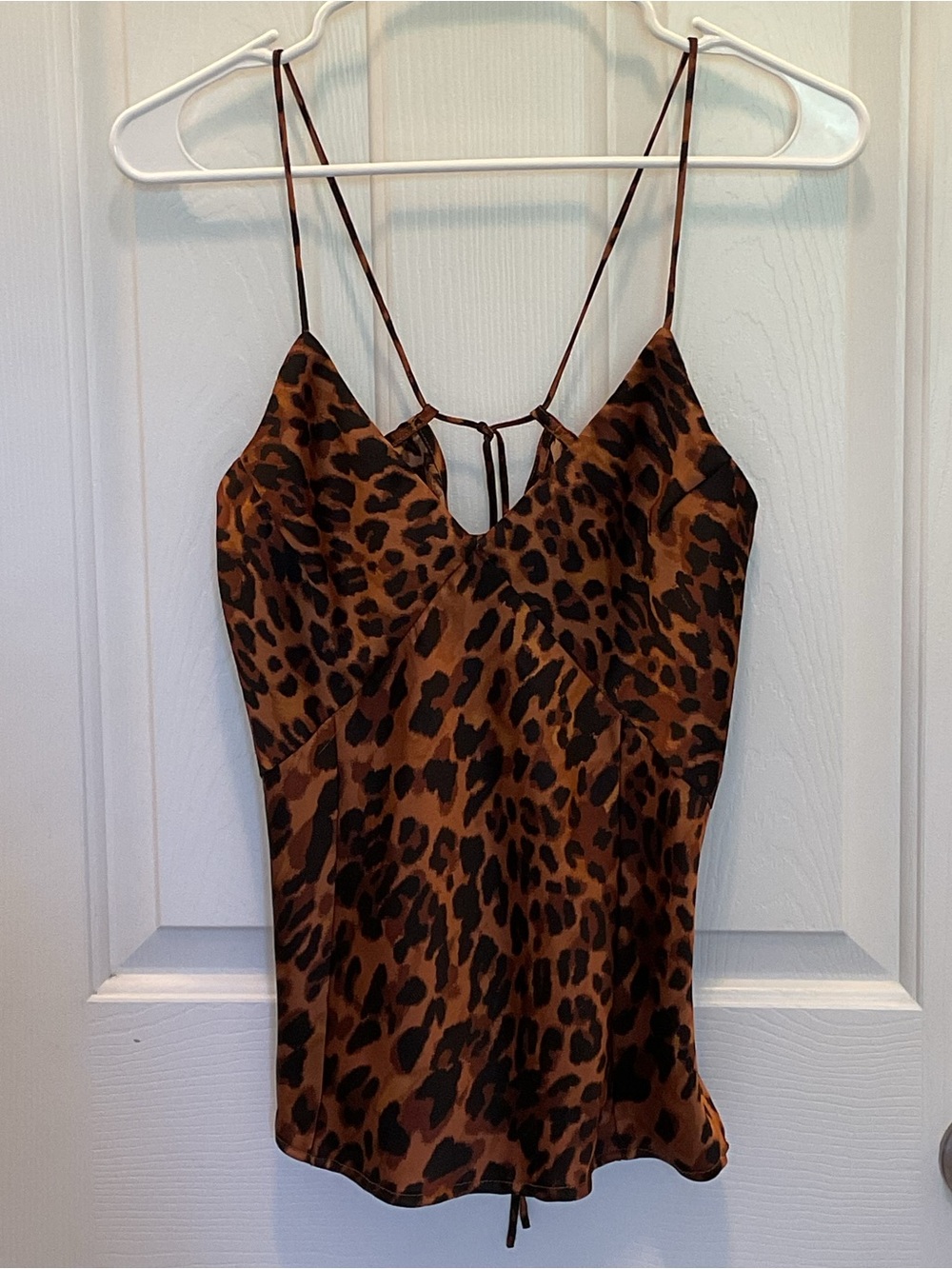 a new day Brown Leopard Print Satin Cami